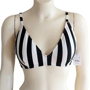 J. Crew Factory Striped Bikini Top Size Large